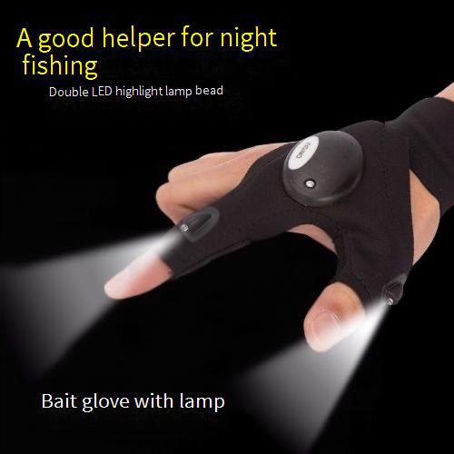Fishing gloves with light