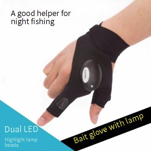 Fishing gloves with light
